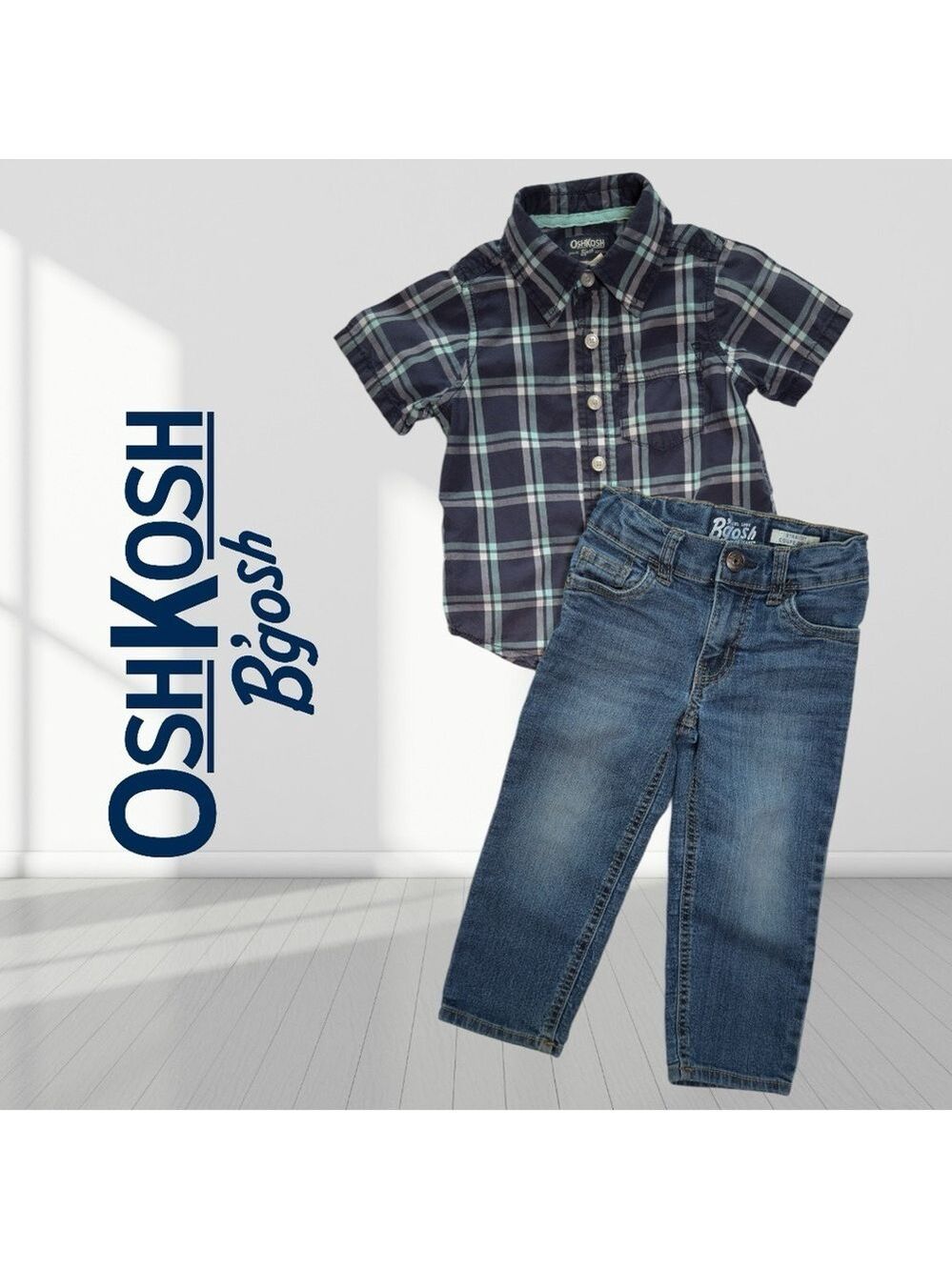-OshKosh B'gosh Blue Matching Set Button Down Shirt